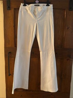 White Women's Bootcut Jeans - Unbranded